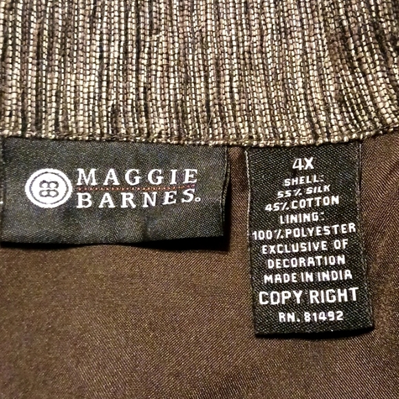 Maggie Barnes Appliqué Fully Lined Coat in Size 4X - Picture 5 of 6